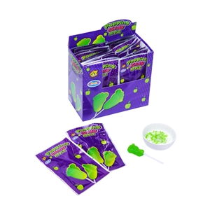 AN-BA Lizak stopa ze strzelającą oranżadką 10g/30