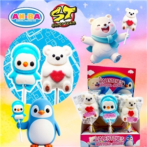 AN-BA Lizak Marshmallow Miś i Pingwin 40g/12