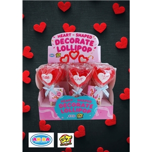 AN-BA Decorate Lollipop HeartShaped 50g/24