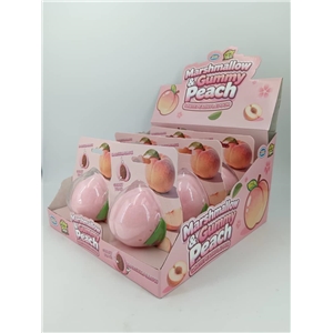 AN-BA Marshmallow Peach z żelkową pestką 120g/6